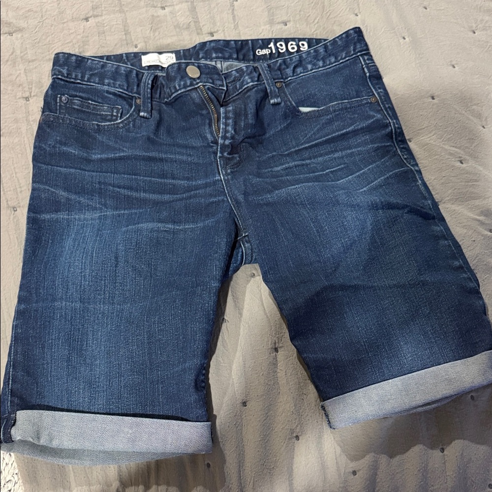 GAP Dark Blue Denim Shorts Bermuda